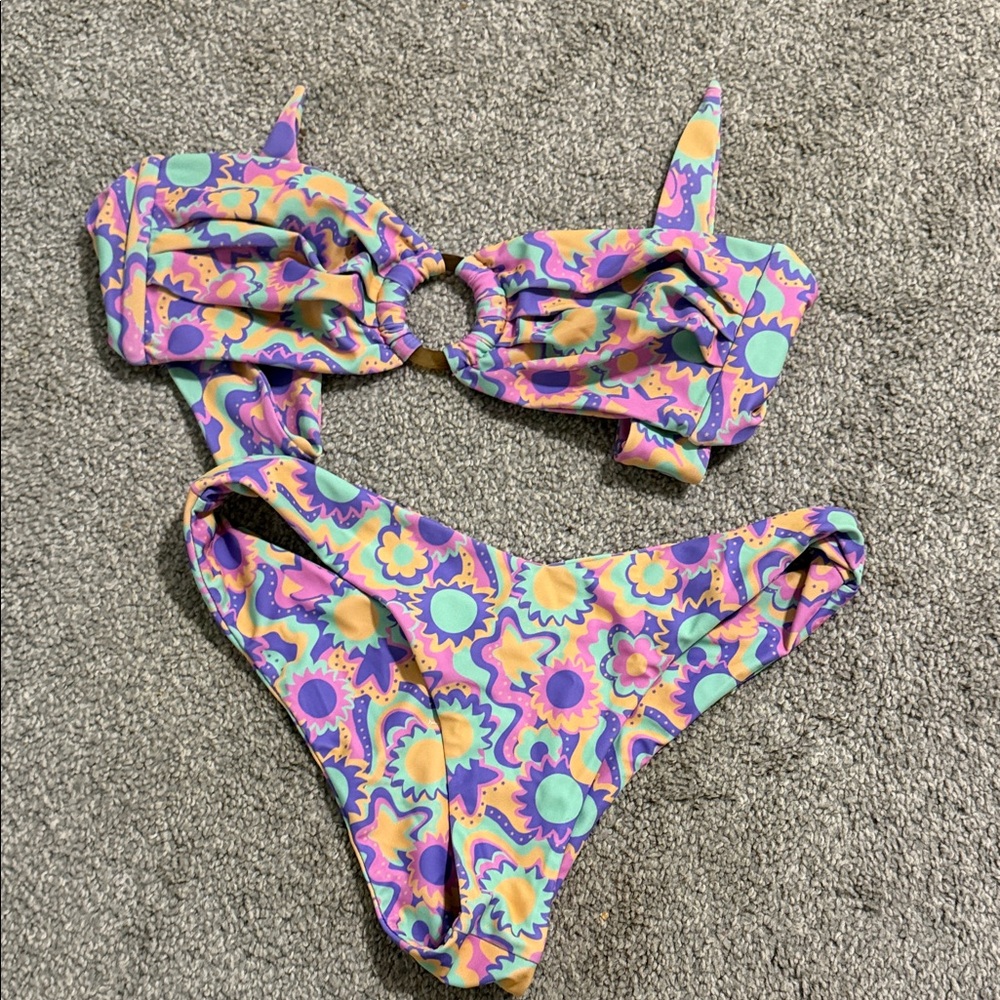 Kulani Kinis Floral and Geometric Bikini Set